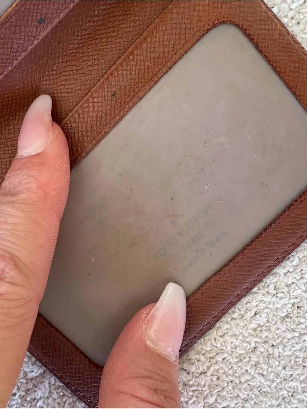 Louis Vuitton Monogram Canvas Card/Passport Sleeve in Brown and Gold